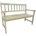 Produktbild: Estexo - Gartenbank Akazie Bank Sitzbank Holzbank Parkbank 2-Sitzer massiv Akazienholz Weiß lasiert