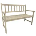 Produktbild: Gartenbank Sitzbank Bank Holzbank Parkbank 2-Sitzer Akazienholz Weiß lasiert