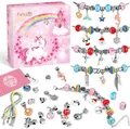 Produktbild: Lenski Mädchen Geschenk Spielzeug Charm Armband Kit DIY Schmuck Basteln Kreativ