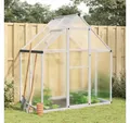 Produktbild: vidaXL Gewächshaus, Gewächshaus mit Fundamentrahmen Silbern 169x114x195 cm Alu