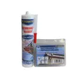 Produktbild: Vebatec Dachrinnen Reparaturset: Dichtungsmasse + Butyl-Reparaturband Fb. Silber