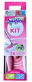 Produktbild: 1x Bodenwischer Swiffer Kit rosa (Bodenstab+Tücher) Limited Edition trocken/nass