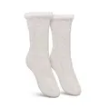 Produktbild: Bestlivings Haussocken Damen mit Teddyfutter - Hüttensocken mit Anti-Rutsch-Sohle - ABS Norweger Socken Zopfmuster - Kuschelsocken Einheitsgröße Stopper (Weiß (1 Paar))