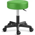 Produktbild: Tresko Rollhocker Höhenverstellbar Grün 150 Kg  Hocker Drehhocker 10 Cm Dicke Polsterung 47-60 Cm  Arbeitshocker Bürohocker 360° Drehbar Mit Rollen