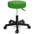 Produktbild: Tresko Drehhocker ABH-008, Kunstleder, mit Rollen, grün