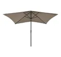 Produktbild: vidaXL Sonnenschirm, Balkonschirm mit LEDs und Stahl-Mast Taupe 2x3 m