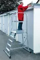 Produktbild: Guenzburger Steigtechnik MUNK 303107 Aluminium Podesttreppe fahrbar