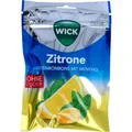 Produktbild: WICK Zitrone & nat.Menthol Bonb.o.Zucker Beutel 72 g PZN 12595375