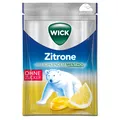 Produktbild: (22,92€/1kg) Wick Zitrone & Menthol ohne Zucker, Hals-Bonbon, 72g Beutel