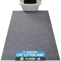 Produktbild: Drymate Original Katzenstreu-Matte, enthält Unordnung aus der Box für saubere Böden, urinfest, weich auf Katzenpfoten, saugfähig/wasserdicht, maschinenwaschbar, langlebig (73,7 x 91,4 cm) (hellgrau)