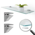 Produktbild: Wandregal Milchglas ESG Glas Glasablage Schweberegal Bad Wohnzimmer 40x13 cm
