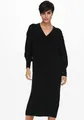 Produktbild: ONLY Strickkleid ONLNEW TESSA L/S MIDI V DRESS mit tiefem V-Ausschnitt mit breiter Blende