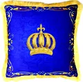 Produktbild: Harald Glööckler Pompöös Kissen by Casa Padrino - Royalblau / Gold Krone