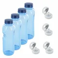 Produktbild: 4x Kavodrink Tritan 1 L Trinkflasche +Trinkdeckel FlipTop Wasserflasche BPA-frei