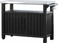 Produktbild: Keter Unity XL Beistelltisch / Grilltisch 2-türig graphit 134x52x90cm