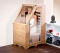Produktbild: NEU Kompakte Infrarot Sitzsauna aus Hemlock Holz 760 W Wärmekabine für Zuhause