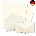 Produktbild: 50x Briefpapier Set DIN A4 mit DIN Lang Briefumschlägen, Nassklebung - 