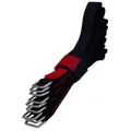 Produktbild: 10x Klett Kabelbinder 300 x 20mm Schwarz Rot gekreuzt Wiederverwendbar Klettbind