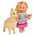 Produktbild: Simba 105733497 - Evi Love Puppe im süßen Outfit mit Alpaka und Leine, 12cm, Für Kinder ab 3 Jahren