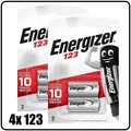 Produktbild: 4x Energizer CR123 Fotobatterien (4 Stück)