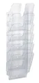 Produktbild: Prospektspender transparent A4 hoch 6 Fächer Wandmontage Durable FLEXIPLUS