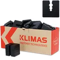 Produktbild: KLIMAS® Abstandshalter Kunststoff 10mm 50 Stück Distanzscheiben Set Schwarz | Sockelprofile Sockelschiene Ausgleichstück Distanzstück für Universal-Dübel mit 3 Durchmesser Ø 6/8/10 mm PE Abstandhalter