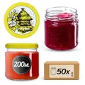 Produktbild: KADAX 50er Set Einmachgläser 200 ml mit Twist-Off Deckel Ø 66 mm – Dickwandige, luftdichte Dessertgläser, spülmaschinenfest, ideal für Marmelade & Eingemachtes