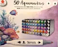 Produktbild: 50er Twin Aquamarker Set Aquarellstifte Aquarellmarker Aqua Twin Marker Box NEU