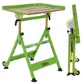 Produktbild: Baumarktplus mobiler Schweißtisch höhenverstellbar  77-92 cm klappbar Stahl stufenlos neigbar bis 90° Räder Griff