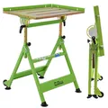 Produktbild: TRUTZHOLM mobiler Schweißtisch klappbar höhenverstellbar von 77-92 cm, große Arbeitsplatte, stufenlose Neigung bis 90° Profi Werktisch Werkbank mit Rädern und Tragegriff, platzsparend