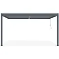 Produktbild: Cazeboo Piana 4X3M Graue Bioklimatische Anlehnpergola Aus Aluminium