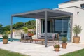 Produktbild: PIANA 4x3m graue bioklimatische Anlehnpergola aus Aluminium – verstellbare Lamellen