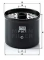 Produktbild: MANN-FILTER P 917 X Kraftstofffilter für ,Agrale,Alfa Romeo, Aro, Audi, Basak ,