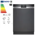 Produktbild: Siemens iQ300 Teilintegrierter Geschirrspüler 60 cm Gebürsteter Stahl SN53ES22AE