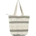 Produktbild: Marrakesch Boho Tasche für Damen & Mädchen 43cm | Handgefertigte Strandtasche aus Baumwolle Kalpur -1- mit Reißverschluss & Innentasche | Ethno ... - Beige