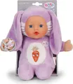 Produktbild: BABY born for babies Hase 26cm rasselt und wird spielend leicht zur Handpuppe. Am Ohr kann ein Schnuller befestigt werden.