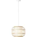 Produktbild: Brilliant Hängeleuchte, Natur, Weiß, Holz, Metall, Textil, Bambus, 150 cm, höhenverstellbar, Lampen & Leuchten, Innenbeleuchtung, Hängelampen
