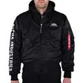Produktbild: Alpha Industries Herren MA-1 D-Tec SE Bomberjacke, Black/White, S