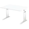 Produktbild: HAMMERBACHER höhenverstellbarer Schreibtisch VUS12/W/W weiß