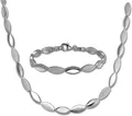 Produktbild: SilberDream Schmuckset SilberDream Collier & Armband Zirkonia (2-tlg., Schmucksets), Damen Schmucksets aus 925 Sterling Silber, Farbe: weiß, silber