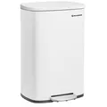 Produktbild: Songmics Mülleimer LTB101W01, weiß, aus Metall, 50 Liter