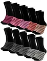 Produktbild: Occulto Damen Farbige Socken 10er Pack (Modell: Laura) Pink Grau 35-38