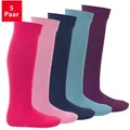 Produktbild: Footstar Langsocken EVERYDAY! 5 Paar Kinder Kniestrümpfe Lange Socken für Mädchen & Jungen lila 27-30