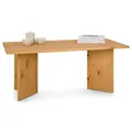 Produktbild: IDIMEX Couchtisch MESA aus Massivholz 110 x 45 x 60 cm gebeizt - minimalistischer Sofatisch aus Holz, Wohnzimmer Tisch mit angwinkelten Beinen