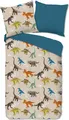 Produktbild: Good Morning Kinder Bettwäsche mit Dinos - 135x200 cm - 100% Baumwolle