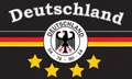 Produktbild: Flagge DEUTSCHLAND 7 Fußball 4 STERNE schwarz 90 x 150 cm