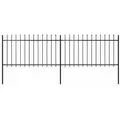 Produktbild: vidaXL Gartenzaun mit Speerspitzen Stahl 3,4 x 1 m Schwarz