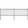 Produktbild: vidaXL Gartenzaun mit Speerspitze Stahl 359 x 100 cm Schwarz 277612