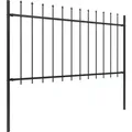Produktbild: vidaXL Gartenzaun | Stahl | Stabil | Rechteckig | Modern - Schwarz