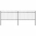 Produktbild: vidaXL Gartenzaun mit Speerspitze Stahl 359 x 100 cm Schwarz